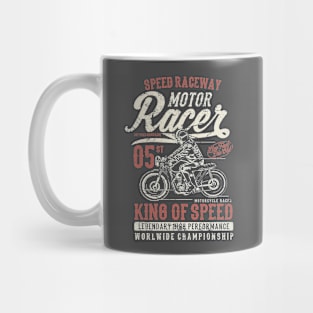 Speed Raceway: Motor Racer Vintage Design Mug